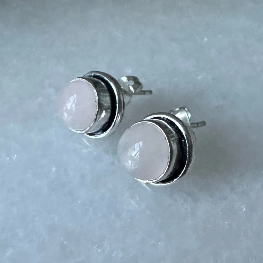 NWOT Sundance Ariadne Earrings, Rose Quartz, Sterling Silver